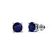 1 - Alina Blue Sapphire (4mm) Solitaire Stud Earrings 