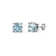 1 - Alina Aquamarine (4mm) Solitaire Stud Earrings 