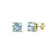 1 - Alina Aquamarine (4mm) Solitaire Stud Earrings 