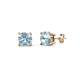 1 - Alina Aquamarine (4mm) Solitaire Stud Earrings 
