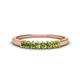 1 - Erica 2.50 mm Princess Cut Peridot 7 Stone Wedding Band 