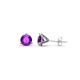 1 - Pema 4mm (0.40 ctw) Amethyst Martini Solitaire Stud Earrings 
