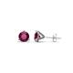 1 - Pema 4mm (0.63 ctw) Rhodolite Garnet Martini Solitaire Stud Earrings 