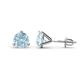 1 - Pema 6.5mm (1.74 ctw) Aquamarine Martini Solitaire Stud Earrings 