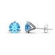 1 - Pema 6.5mm (1.90 ctw) Blue Topaz Martini Solitaire Stud Earrings 