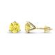 1 - Pema 6.0mm (2.40 ctw) Lab Created Yellow Sapphire Martini Solitaire Stud Earrings 