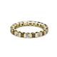 2 - Clarissa 3.00 mm Princess Cut Smoky Quartz and Diamond Eternity Band 