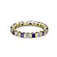 2 - Clarissa 3.00 mm Princess Cut Blue Sapphire and Diamond Eternity Band 