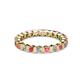 2 - Clarissa 3.00 mm Princess Cut Pink Tourmaline and Diamond Eternity Band 