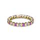 2 - Clarissa 3.00 mm Princess Cut Amethyst and Diamond Eternity Band 
