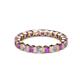 2 - Clarissa 3.00 mm Princess Cut Amethyst and Diamond Eternity Band 