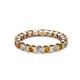 2 - Clarissa 3.00 mm Princess Cut Citrine and Diamond Eternity Band 
