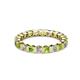2 - Clarissa 3.00 mm Princess Cut Peridot and Diamond Eternity Band 