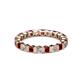 2 - Clarissa 3.00 mm Princess Cut Red Garnet and Diamond Eternity Band 