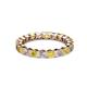 2 - Clarissa 3.00 mm Princess Cut Yellow Sapphire and Diamond Eternity Band 