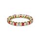 2 - Clarissa 3.00 mm Princess Cut Ruby and Diamond Eternity Band 