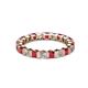 2 - Clarissa 3.00 mm Princess Cut Ruby and Diamond Eternity Band 