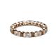 2 - Clarissa 3.00 mm Princess Cut Smoky Quartz and Diamond Eternity Band 