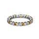 2 - Clarissa 3.00 mm Princess Cut Citrine and Diamond Eternity Band 