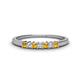 1 - Erica 2.00 mm Princess Cut Citrine and Diamond 7 Stone Wedding Band 