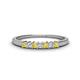 1 - Erica 2.00 mm Princess Cut Yellow Sapphire and Diamond 7 Stone Wedding Band 
