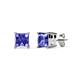 1 - Zoey Tanzanite (4mm) Solitaire Stud Earrings 