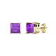 1 - Zoey Amethyst (5.5mm) Solitaire Stud Earrings 