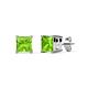 1 - Zoey Peridot (5.5mm) Solitaire Stud Earrings 