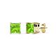 1 - Zoey Peridot (5.5mm) Solitaire Stud Earrings 