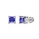 1 - Zoey Tanzanite (5.5mm) Solitaire Stud Earrings 