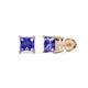 1 - Zoey Tanzanite (5.5mm) Solitaire Stud Earrings 