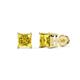 1 - Zoey Lab Created Yellow Sapphire (5.5mm) Solitaire Stud Earrings 