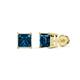 1 - Zoey Blue Diamond (5.5mm) Solitaire Stud Earrings 