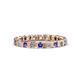 1 - Clarissa 3.00 mm Princess Cut Tanzanite and Diamond Eternity Band 