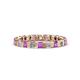 1 - Clarissa 3.00 mm Princess Cut Amethyst and Diamond Eternity Band 