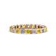1 - Clarissa 3.00 mm Princess Cut Yellow Sapphire and Diamond Eternity Band 