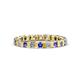1 - Clarissa 3.00 mm Princess Cut Tanzanite and Diamond Eternity Band 