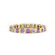 1 - Clarissa 3.00 mm Princess Cut Amethyst and Diamond Eternity Band 