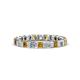 1 - Clarissa 3.00 mm Princess Cut Citrine and Diamond Eternity Band 