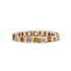 1 - Clarissa 3.00 mm Princess Cut Citrine and Diamond Eternity Band 