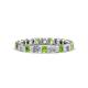 1 - Clarissa 3.00 mm Princess Cut Peridot and Diamond Eternity Band 