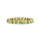 1 - Clarissa 3.00 mm Princess Cut Peridot and Diamond Eternity Band 