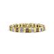 1 - Clarissa 3.00 mm Princess Cut Smoky Quartz and Diamond Eternity Band 