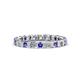 1 - Clarissa 3.00 mm Princess Cut Tanzanite and Diamond Eternity Band 