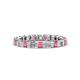 1 - Clarissa 3.00 mm Princess Cut Rhodolite Garnet and Diamond Eternity Band 
