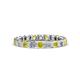 1 - Clarissa 3.00 mm Princess Cut Yellow Sapphire and Diamond Eternity Band 