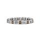 1 - Clarissa 3.00 mm Princess Cut Smoky Quartz and Diamond Eternity Band 