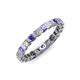 3 - Clarissa 3.00 mm Princess Cut Tanzanite and Diamond Eternity Band 