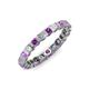 3 - Clarissa 3.00 mm Princess Cut Amethyst and Diamond Eternity Band 