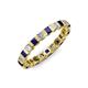 3 - Clarissa 3.00 mm Princess Cut Blue Sapphire and Diamond Eternity Band 